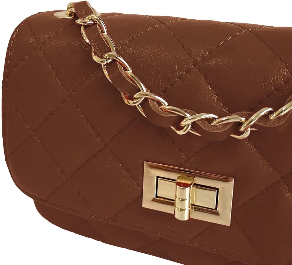 MamaMilano Women/Girls Italian Handmade Genuine Leather Cleo Shoulder Bag/Purse/HandBag/Totebag with Shoulder Strap