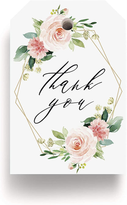 Bliss Collections Thank You Cards - Cards for Weddings, Receptions, Bridal Showers, Baby Showers, Graduations, Special (Rustic Greenery - 25 pieces)