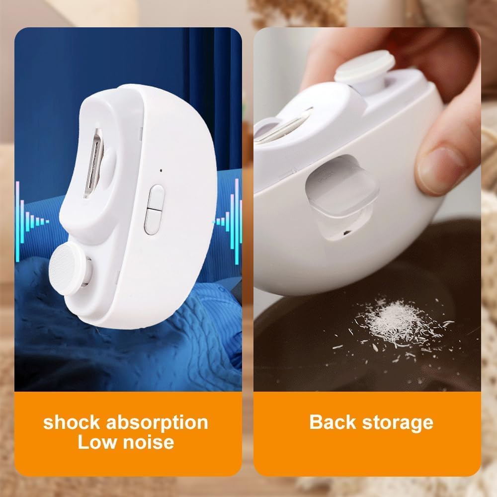 Electric Nail Clipper Automatic Electric Nail Trimmer For Adults,3 in 1 Automatic Electric Nail Clipper with Polishing,Two-Speed Adjustment Electric Toe Nail Clippers Nail Cutter with Light for Thick Nails for Seniors (White)
