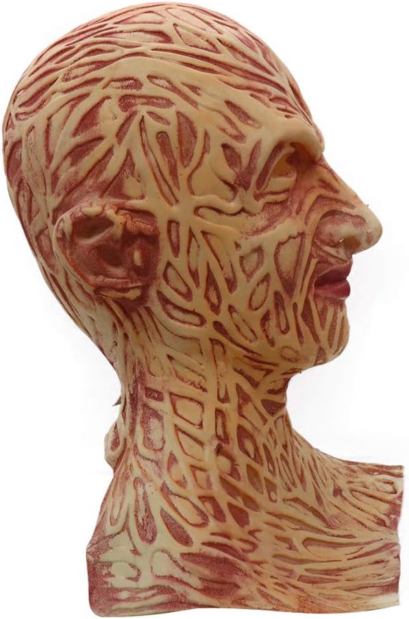 Frightening Freddy Mask for Adult, Texture, Halloween Party Costume, Safe and Environmentally Friendly (As Shown)