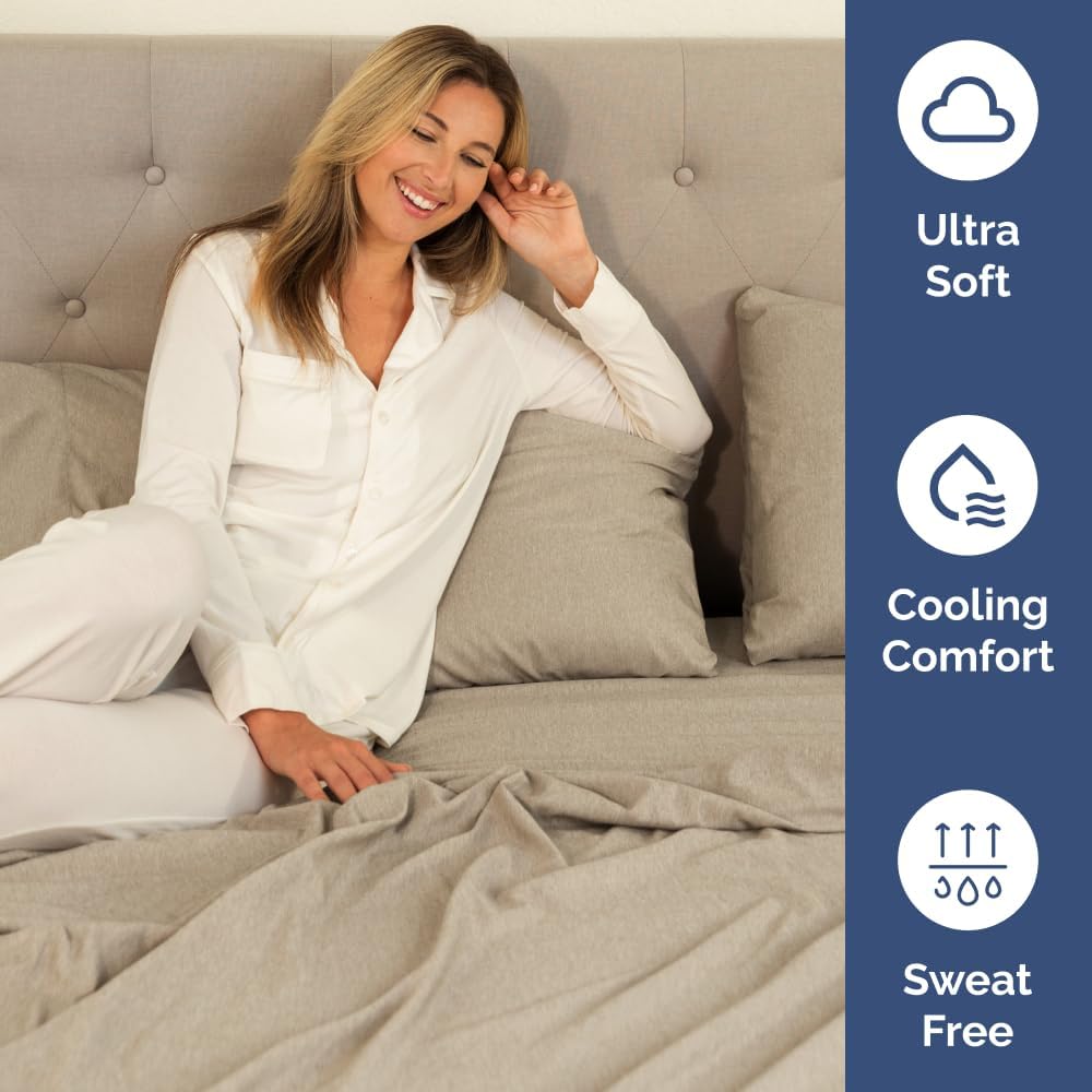Extra Deep Queen Sheet Set - 6 Piece Breathable & Cooling Sheets - Hotel Luxury Bed Sheets Set - Easy & Secure Fit - Soft, Wrinkle Free & Comfy Sheets Set - White Sheet Set w/Extra Deep Pockets