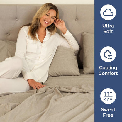 Extra Deep Queen Sheet Set - 6 Piece Breathable & Cooling Sheets - Hotel Luxury Bed Sheets Set - Easy & Secure Fit - Soft, Wrinkle Free & Comfy Sheets Set - White Sheet Set w/Extra Deep Pockets