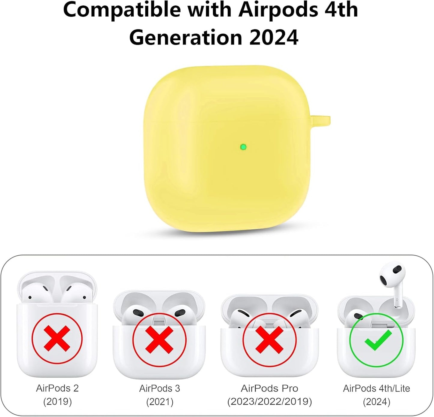 Aircawin for Airpods 4 Case Cover,Shockproof Case for Airpods 4th Generation Case Cover 2024,Premium Silicon Case with Keychain and Cleaing Pen for Airpods 4 Gen, Wireless Earphone Accessories-Blue