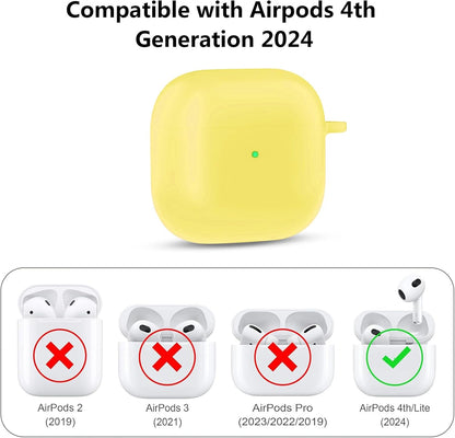 Aircawin for Airpods 4 Case Cover,Shockproof Case for Airpods 4th Generation Case Cover 2024,Premium Silicon Case with Keychain and Cleaing Pen for Airpods 4 Gen, Wireless Earphone Accessories-Blue