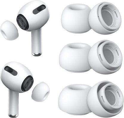 YUWAKAYI [3 Pairs] Replacement Ear Tips for AirPods Pro & Pro 2nd Gen with Noise Reduction Holes, Silicone Ear Tips with Portable Storage Box & Fit in Charging Case (S/M/L)