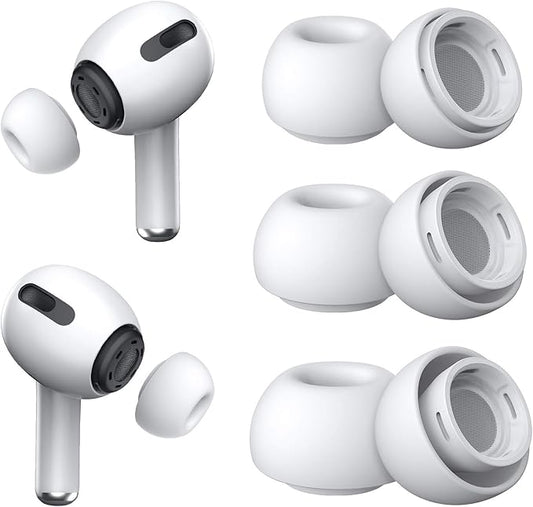 YUWAKAYI [3 Pairs] Replacement Ear Tips for AirPods Pro & Pro 2nd Gen with Noise Reduction Holes, Silicone Ear Tips with Portable Storage Box & Fit in Charging Case (S/M/L)