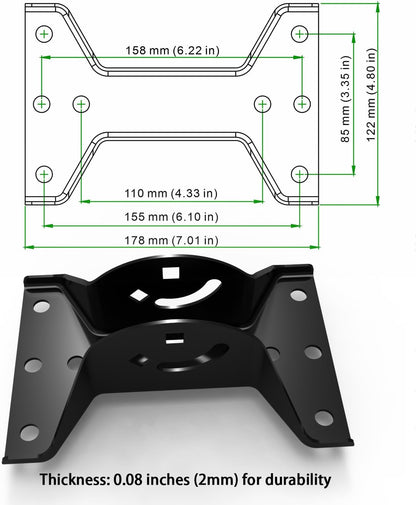 CEKAY Universal Mounting Pole (Diameter 1 1/2", Length 51") - J Pole Mount for Antenna & Starlink Dish & Weather Station - Adjustable Pivot/Lock Bracket for Wall, Eave or Roof Mounting