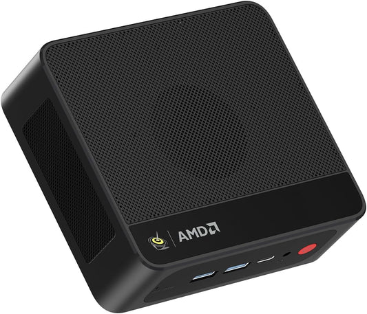 Beelink Mini PC SER5 MAX with AMD Ryzen 7 6800U, 32GB LPDDR5 1TB NVMe M.2 SSD, DP/HDMI/Type-c Triple Display Output,WiFi6,1000M LAN, BT5.2, W-11 Mini Computer