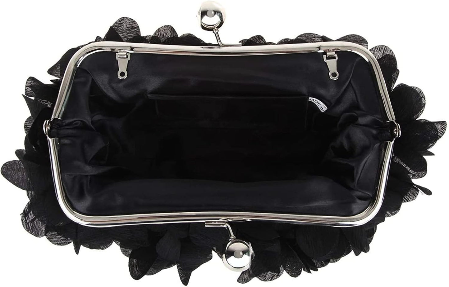 JAMBHALA Clutch Evening Handbags Floral Appliques Small Clutch Purses for Women