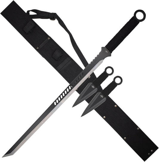 Fantasy Sword & Two Throwing Knives