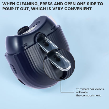 Electric Nail Clipper with Light&2 Speeds,Nail Clippers with Nail Scraps Storage,Portable Nail Clippers,Rechargeable Nail Cutter Safety Fingernail Trimmer for Baby (2 Pcs of Blue)