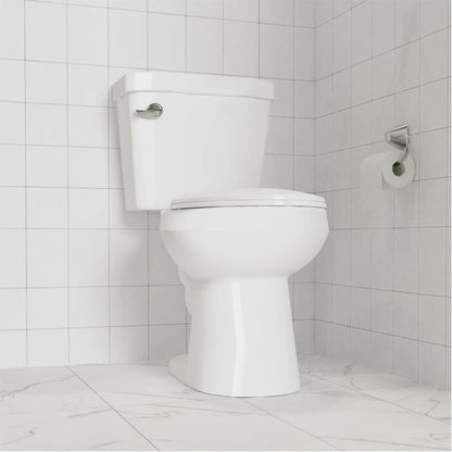 White Elongated Toilet Seat, Slow Close Toilet Cover Seat for Easy Clean and Stain-Resistant, Plastic Toilet Seat with Cover, Quick-Release Hinges and Quick-Attach Hardware