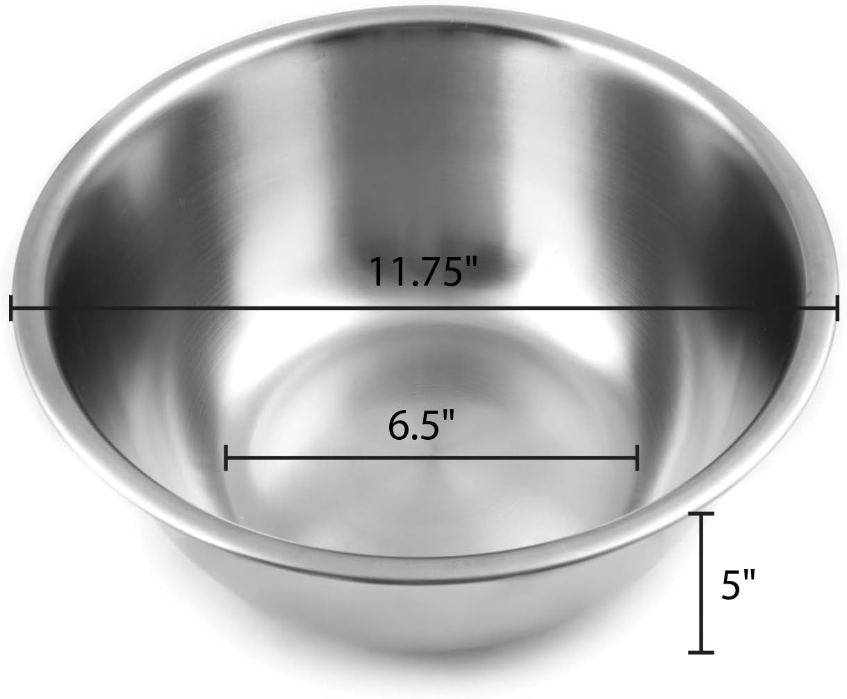 Fox Run 7329 Large Mixing Bowl, Stainless Steel, 6.25-Quart