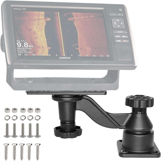 OUBULU Fish Finder Mount with Heavy Duty Swing Arm for Fishfinders & Chartplotters Marine Electronic with 5" to 12" Screens, Compatible with Garmin Lowrance and More