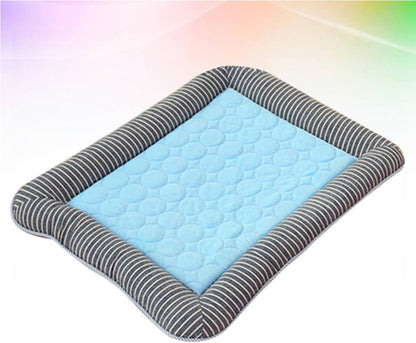 PET Cooling Mat Self Cooling Non Slip Fabric Blue Summer Bed