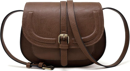 Crossbody Bags for Women Small Over the Shoulder Saddle Purses and Boho Cross body Handbags,Vegan Leather