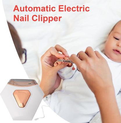 Automatic Nail Trimmer, Rechargeable Toenail Cutter, 2-in-1 Nail Trimmer & Polisher Electric Nail File, Automatic Trimmer with Nail Clip Storage for Adults Caregivers Kids