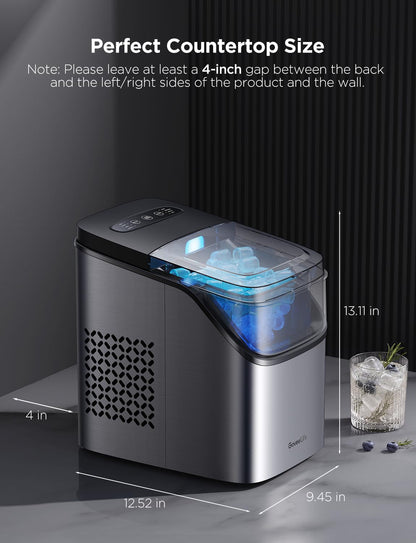 Smart Countertop Ice Maker | Wi-Fi App Control, 3 Ice Sizes & Self-Cleaning