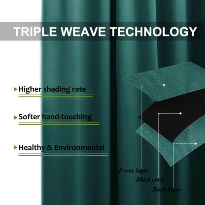 NICETOWN Blackout Curtains 2 Panels for Bedroom- Thermal Insulated Grommet Blackout Curtains 63 Inches Long for Living Room/Kitchen Rideaux occultants (2 Panels, W42 x L63 -Inch,Grey)