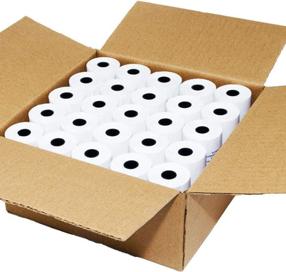 (50 Rolls) 2 1/4 x 50 Thermal Paper Receipt Rolls 2.25 x 50 ft POS Cash Register fits All Credit Card Terminals
