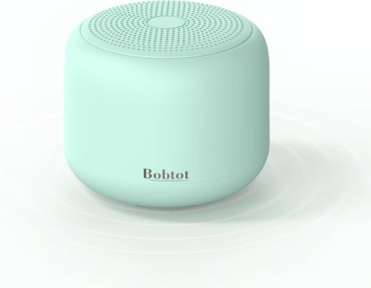 Bobtot Portable Bluetooth Speakers with Strap Easy to Carry, Wireless IPX5 Waterproof Mini Speaker with Loud Stereo Sound, 20 Hours Playtime, Rechargeable Battery, Built-in Microphone (Green)