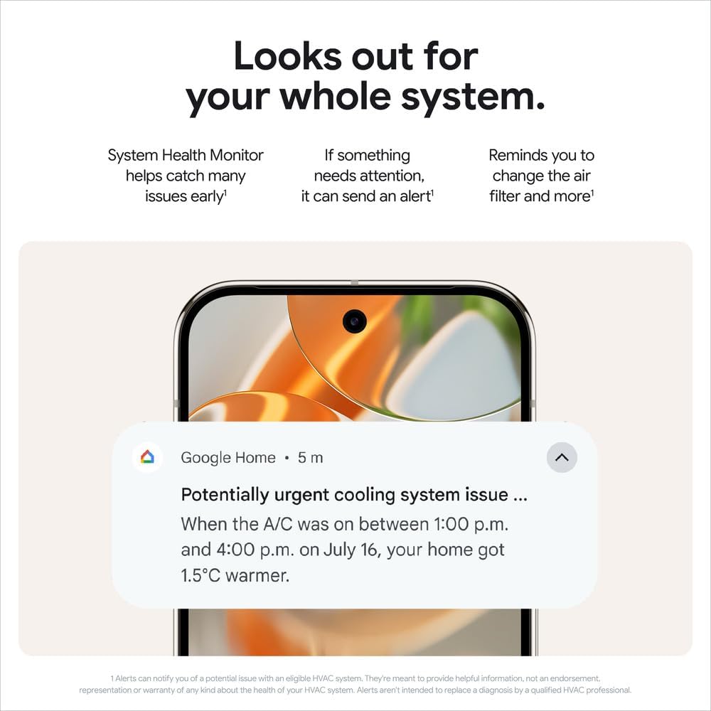 Google Nest Learning Thermostat (4th Gen) with Nest Temperature Sensor (2nd Gen) - Energy Saving Smart Thermostat with Adaptive Eco - Works with Alexa and Google Home App - Polished Obsidian