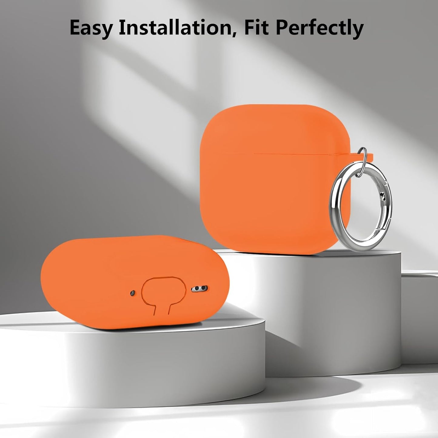 Aircawin for Airpods 4 Case Cover,Shockproof Case for Airpods 4th Generation Case Cover 2024,Premium Silicon Case with Keychain and Cleaing Pen for Airpods 4 Gen, Wireless Earphone Accessories-Blue