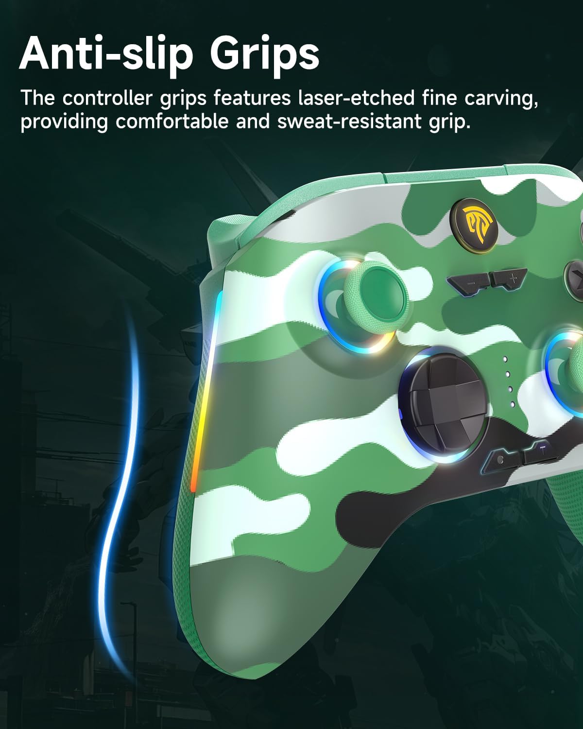 EasySMX X15 PC Controller - Enhanced Wireless Bluetooth Controller with Hall Joysticks/Hall Triggers/RGB Lighting - No Stick Drift, No Dead Zone - Work for Windows PC, Android, Steam and Switch