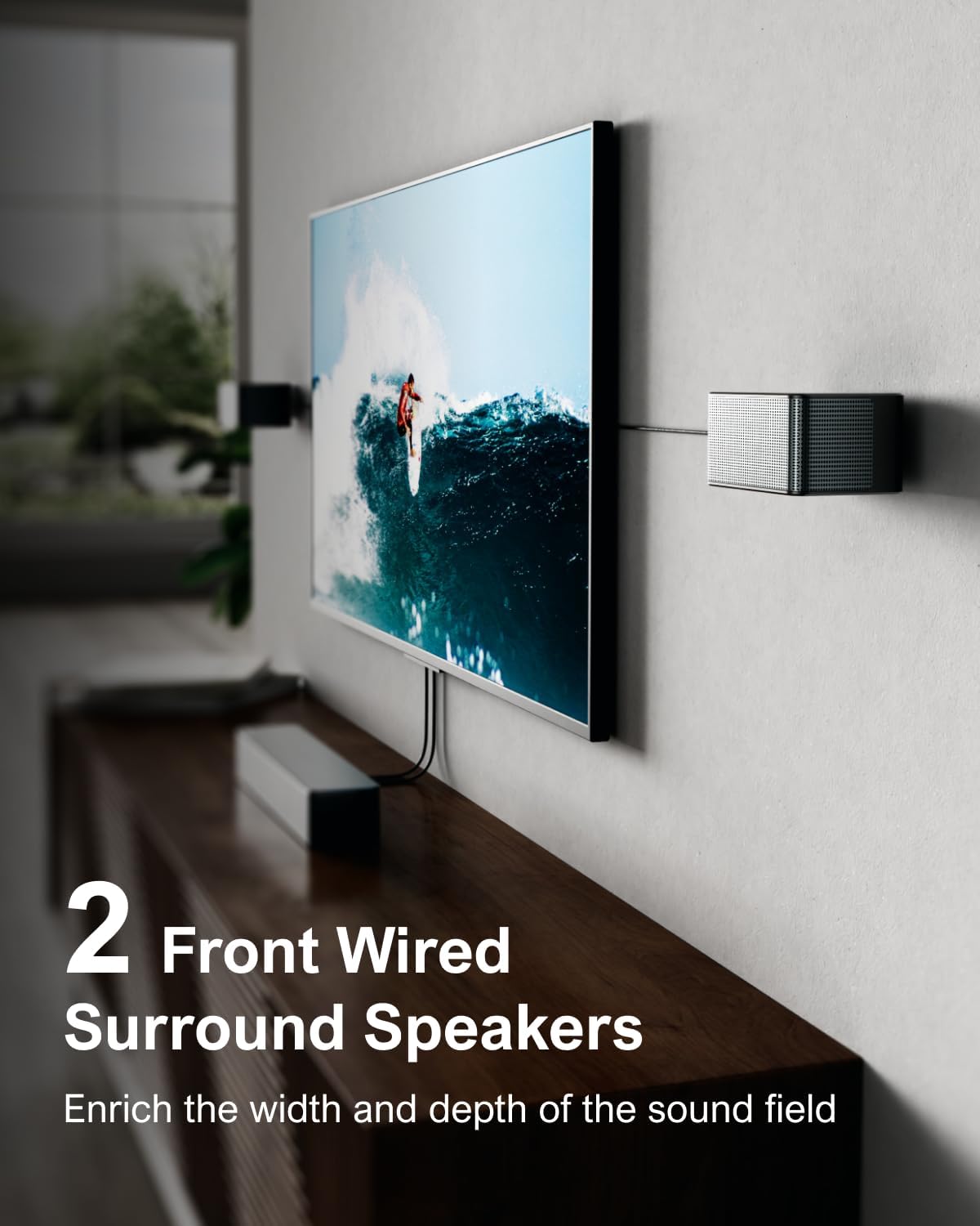 ULTIMEA 7.1 Channel Surround Sound System for TV with Dolby Atmos, 460W Soundbar with 6.5" Wireless Subwoofer, APP Control, 4 Surround Speakers, Home Theater Audio System, Poseidon D80