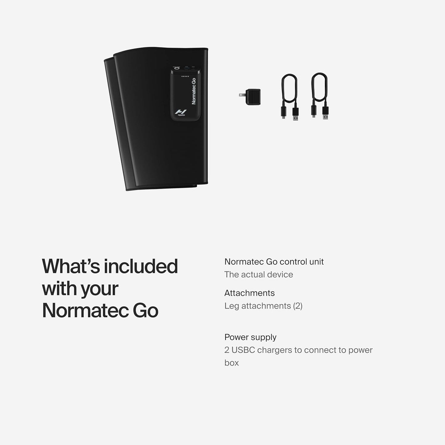 Hyperice Normatec Go Calf - Recovery System with Patented Dynamic Compression Massage Technology - Targeted Relief for Pain and Inflammation - FSA-HSA Approved