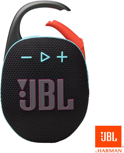 JBL Clip 5 - Ultra-Portable, Waterproof & Dustproof Bluetooth Speaker, Big Pro Sound with Punchy bass, Integrated Carabiner, Up to 12 Hours of Play, Recycled Materials (Black & Orange)