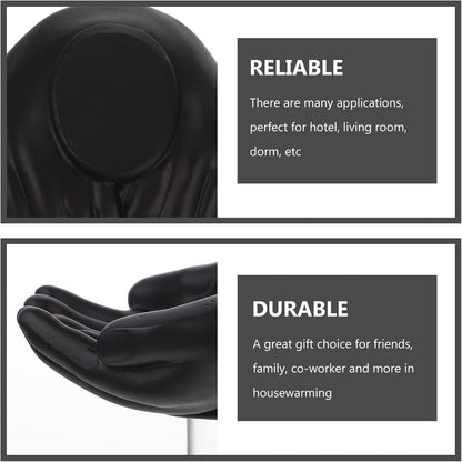 Black Palm Jewelry Organizer Tray | Resin Jewelry Storage Plate | Rings Necklace Bracelet Holder | Desktop Decor | Home Office Organizer - PuriLite