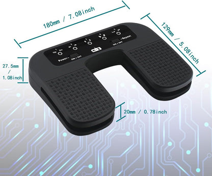 Yueyinpu Wireless Foot Pedal Hands-Free Music Page Turner for Tablets Smartphones Rechargeable Anti-Skid Pad (Classic)
