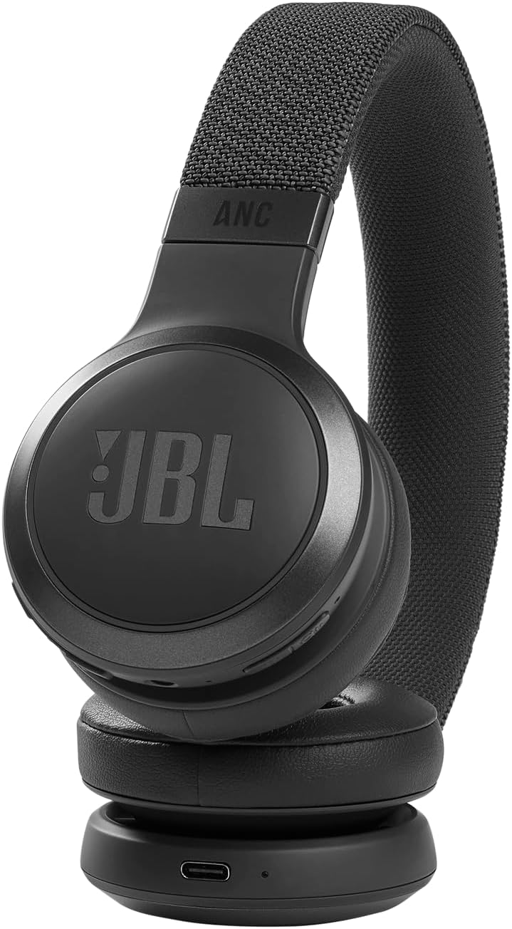 JBL Live 460NC - Wireless On-Ear Noise Cancelling Headphones with Long Battery Life and Voice Assistant Control - Black