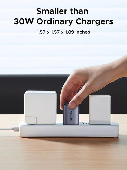 UGREEN 35W USB C Charger Block, Nexode 2Ports GaN Foldable USB and Type C PPS Compact Fast Wall Plug for iPhone 16 Pro Max 15 14, Pixel 8 7pro, Galaxy S25 Ultra S23 Note 20, iPad, MacBook Air