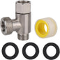 3/8" Bidet T-Valve Adapter, Stainless Steel 3/8" x 1/2" T-Valve with Gasket & PTFE Tape for Toilet Water Tank Connector Replacement Parts Attachments Accessories
