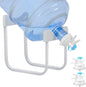 Eazmate Metal 5 Gallon Water Jug Stand Dispenser with 2.15 Inch Dustproof Valve, Non-Slip Drinking Water Cooler Rack with Two Reusable Spout