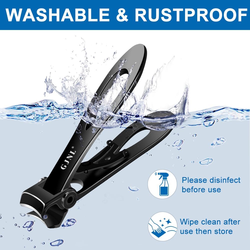 Nail Clippers for Men Thick Nails - Gifts for Men Dad Sharp Extra Large Heavy Duty Toesnail Clippers, 16mm Wide Jaw Opening Toenail Clippers for Seniors Nails Cutter
