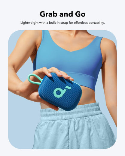 Anker soundcore Select 4 Go Portable Bluetooth Speaker, 20H Playtime Ultra-Portable, IP67 Waterproof and Dustproof, Floatable, Custom EQ, Wireless Stereo Pairing, for Home and Outdoor (Blue)