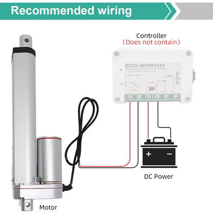 ECO-WORTHY Heavy Duty 330lbs Solar Tracker Linear Actuator Multi-Function (12V, 14")