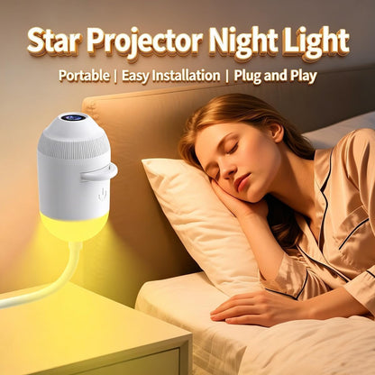2-in-1 HD Galaxy 5D Holographic Night Light Projector,360°USB Plug and Play