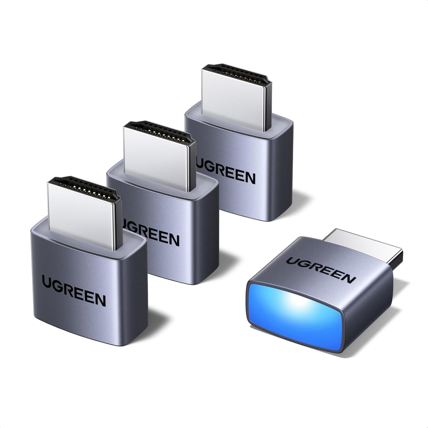 UGREEN 4Pack HDMI Dummy Plug 4K@60Hz 2K@60Hz 1080P@120Hz, EDID Emulator, Virtual Monitor Emulator, HDMI Headless Adapter for Remote PC/Laptop