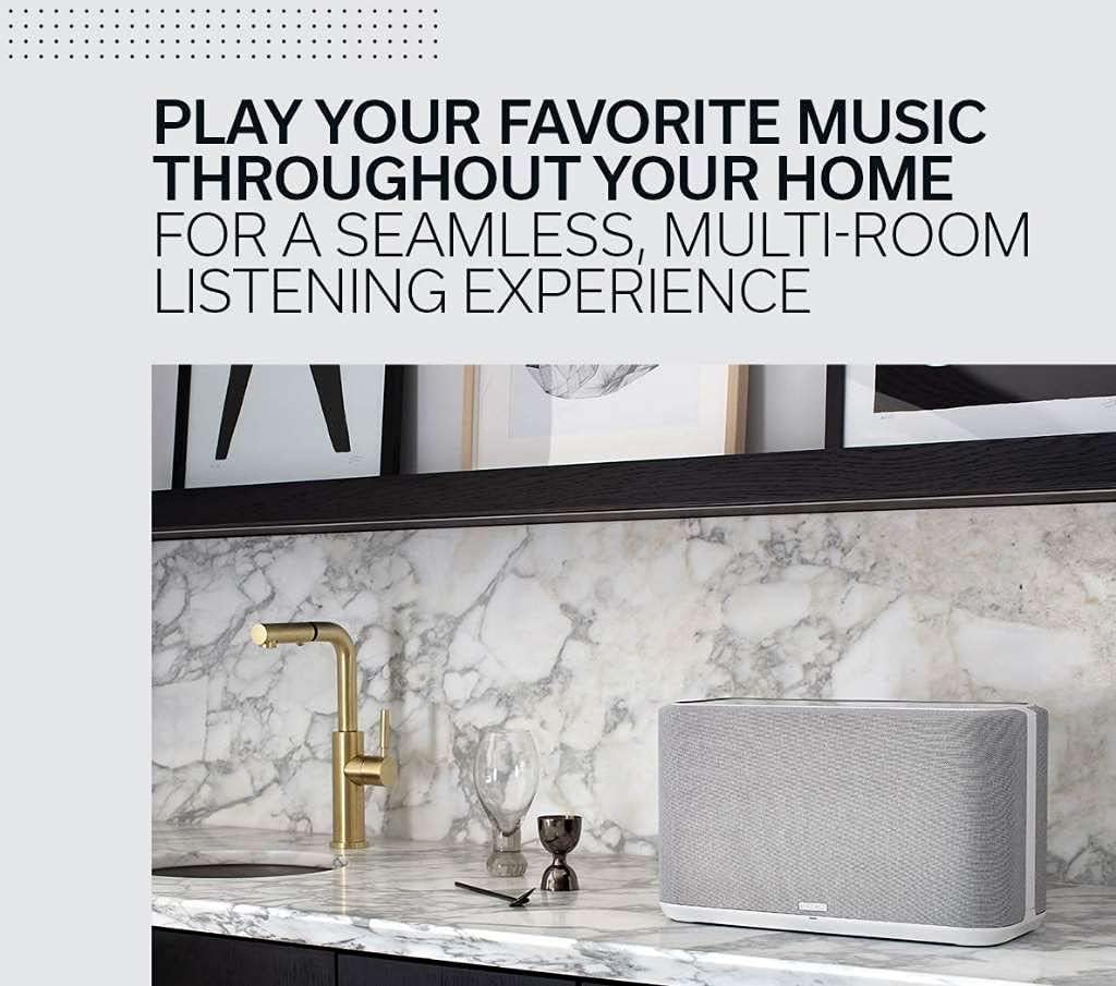 Denon Home 150 NV Wireless Speaker (Black), 1" Tweeter, 3.5" Woofer, Home Speaker with HEOS Built-in, AirPlay 2, and Bluetooth, Multi-Room Streaming, Simple Setup, Compact Design