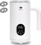 Milk Frother, Electric Milk Frother and Steamer 4 in 1 Automatic Coffee Steamer Frother, 11.8OZ / 350ML Warm and Cold Foam Frother for Coffee,Latte, Cappuccino, Macchiato, Hot Chocolate (White)