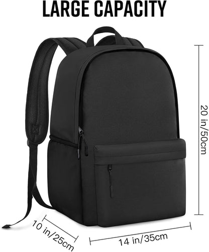 School Backpack Classic Basic Backpack Lightweight Bookbag for College Middle School Travel Work for Girls Boys