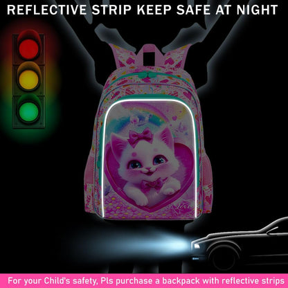 3pcs Backpack for Boys and Girls, 16” Kids Kindergarten Bookbag with Lunch Box, Cute Elementary Backpacks for Boy Girl