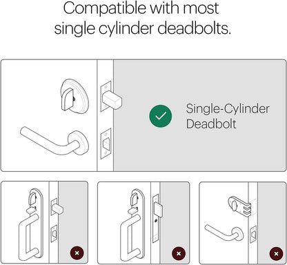 August Home, Silver Wi-Fi Connected Smart Keyless Entry Door Lock, Electronic Door Lock Fits Your Existing Deadbolt in Minutes, ‎ ‎AUG-SL05-M01-S01