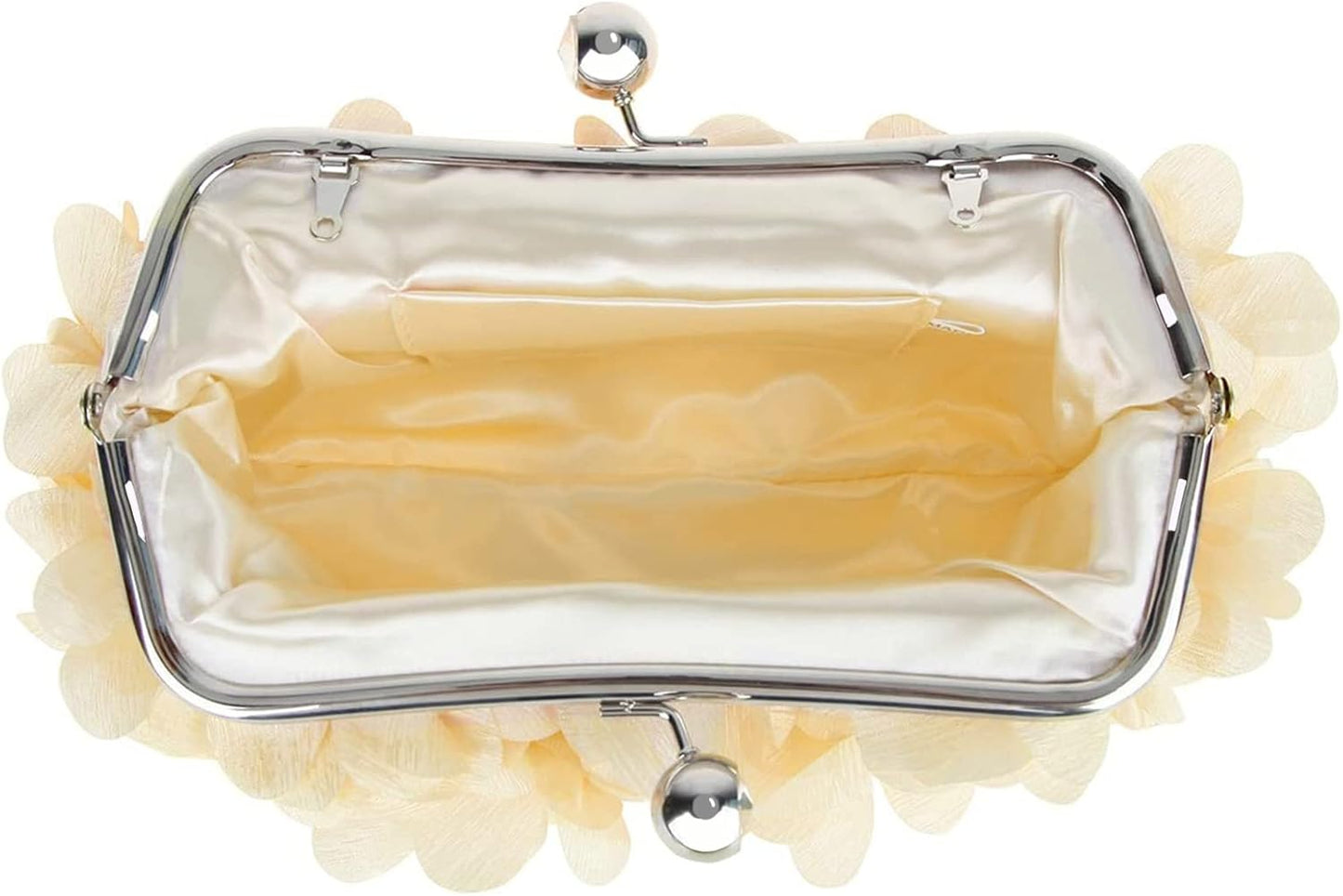 JAMBHALA Clutch Evening Handbags Floral Appliques Small Clutch Purses for Women