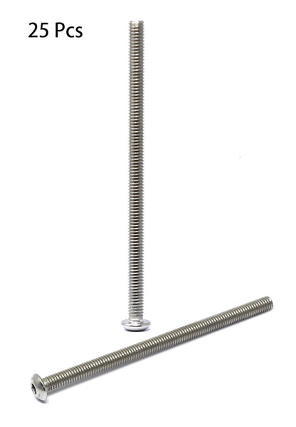 iexcell 50 Pcs M6 x 20mm Thread Pitch 1 mm Stainless Steel 304 Hex Socket Button Head Cap Screws Bolts Kit