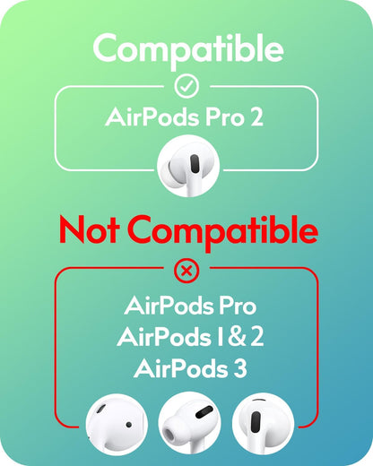 Gcioii 3 Pairs Ear Hooks Covers for AirPods Pro 2 [Added Storage Pouch] Anti-Slip Accessories Compatible with Apple AirPods Pro 2nd Generation (White)